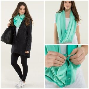 LULULEMON - VINYASA SCARF *RULU - Tonka Stripe Bali Breeze Fresh Teal